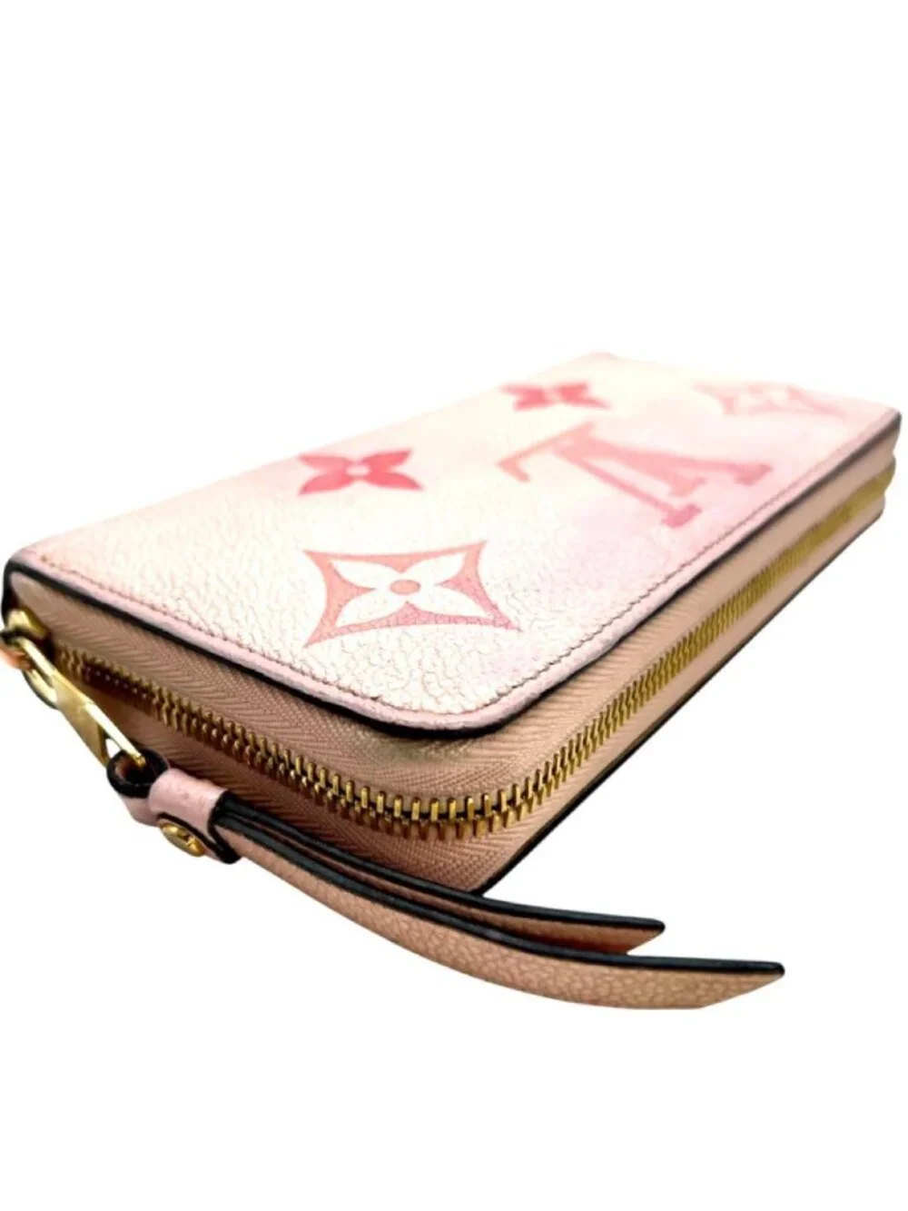 Louis Vuitton Bicolor Empreinte Zippy Wallet Bouton de Rose